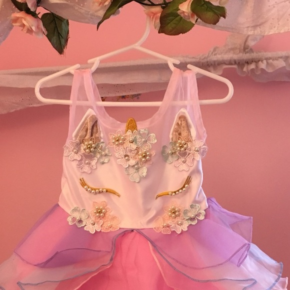 Last 1! Unicorn Birthday Dress & Headband costume - Picture 2 of 7